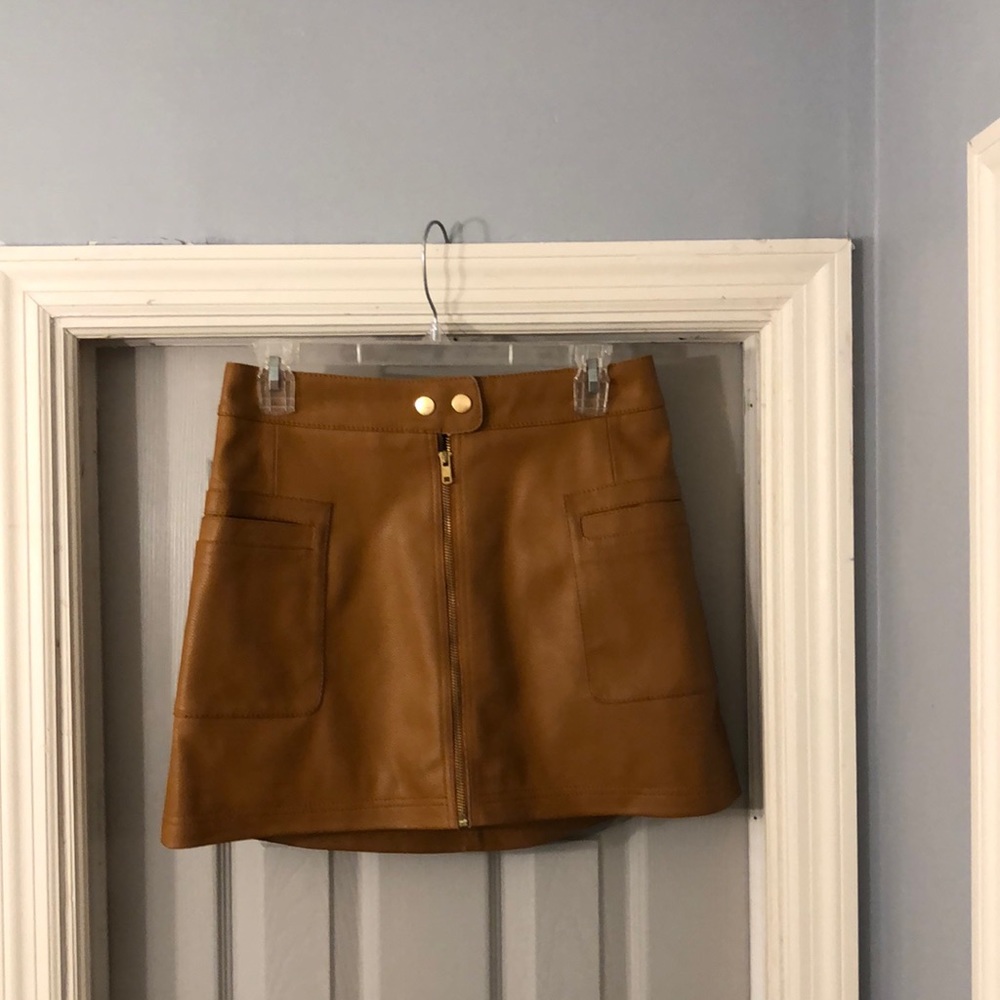 brown free people skirt
